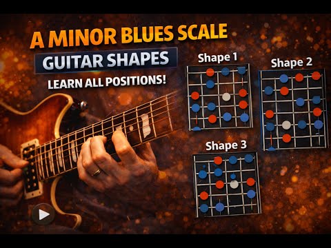Learn Every A Minor Blues Shape | Guitar Soloing Made Easy #aminor #bluesguitar