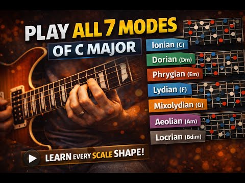 All 7 Modes of C Major Explained Ionian, Dorian, Phrygian, Locrian #cmajorscale #ionian #mixolydian